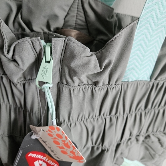 Free People Greyed Olive All Prepped Bibb Snow Jumpsuit NWT - Picture 6 of 14